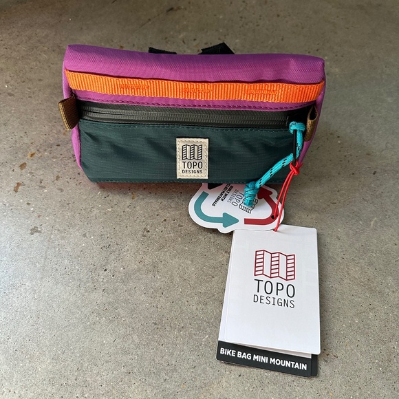 Topo Designs Handbags - Topo Designs Mini Dopp Kit Bike Bag– Botanic Green / Grape NWT